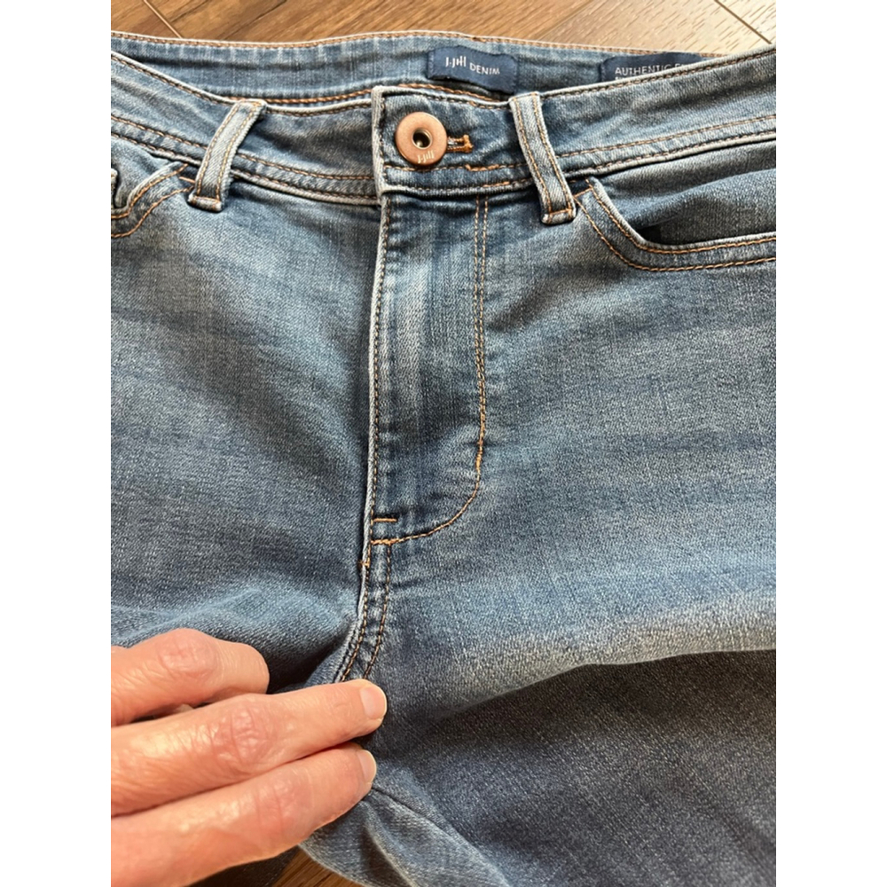 J. Jill Mid Blue Ankle Button-Tab Jeans - Picture 10 of 10